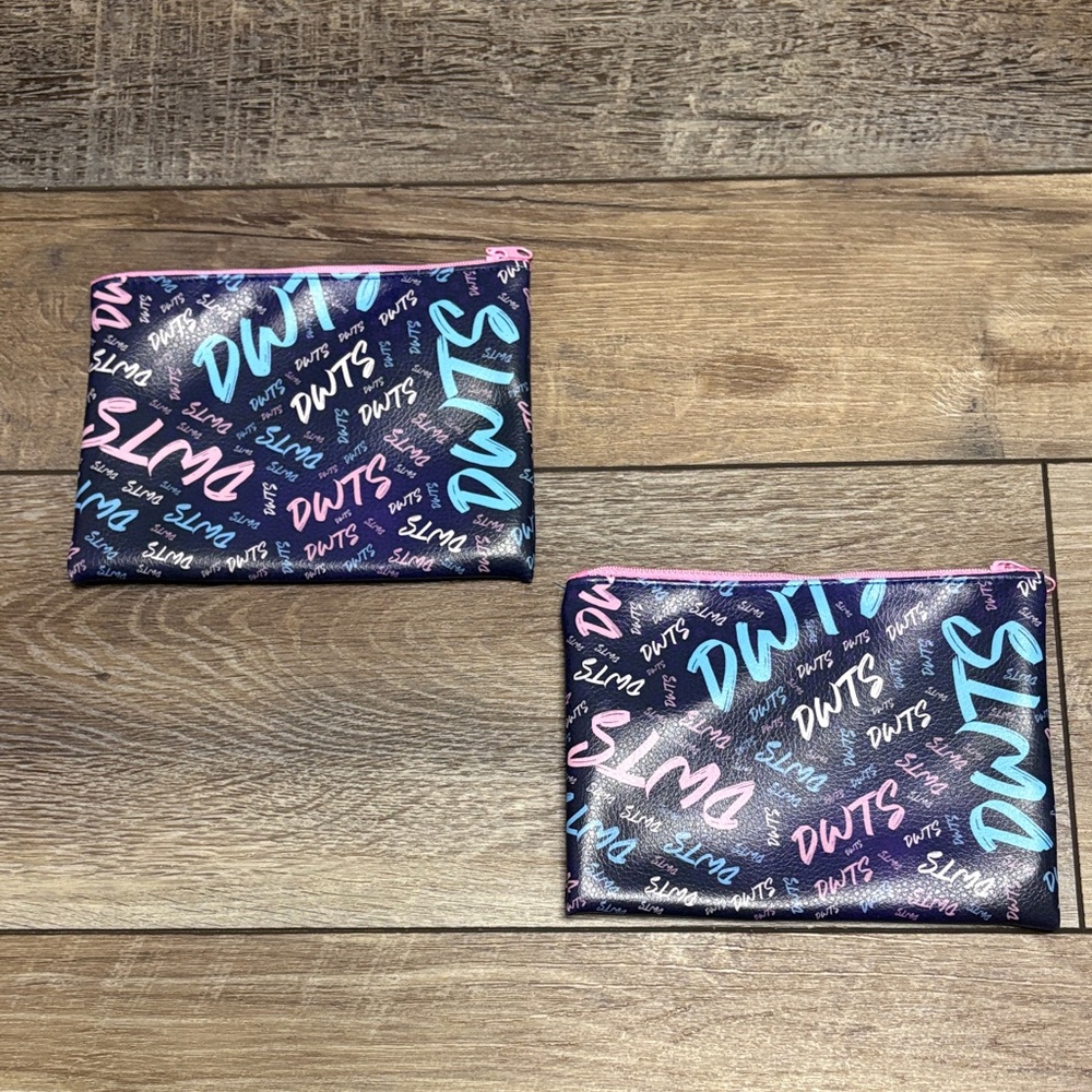 New Set of 2 Dancing With The Stars Zipper Pouches DWTS